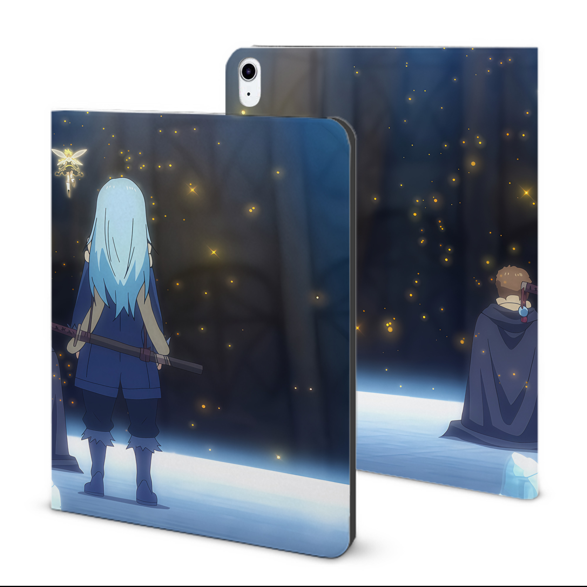 （画像用） 転スラ Regarding Reincarnated to Slime IPad ケース ブック型 PUレザー TPU 耐衝撃 軽量 薄型 ペン収納なし 全面保護 IPad 各モデル対応